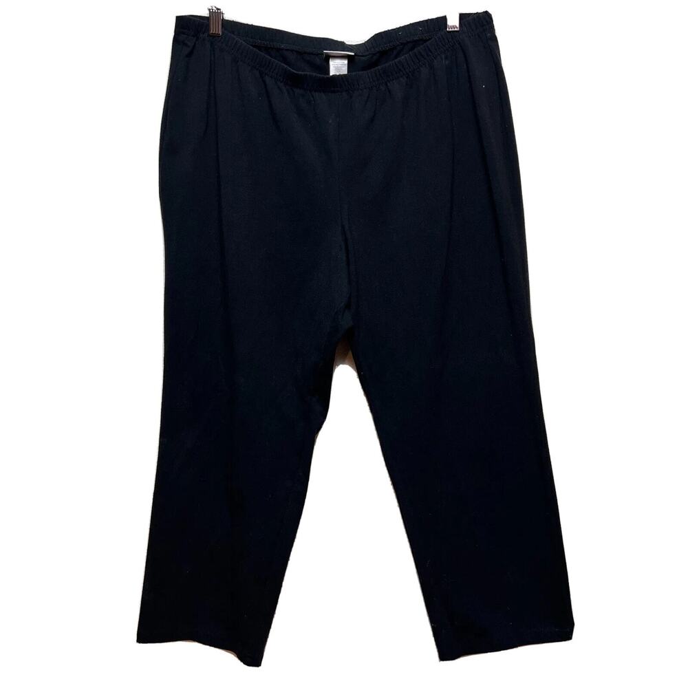 Avenue Womens Black Elastic Waist Pull On Leggings Petites Sz 18/20 Classic - Picture 1 of 9